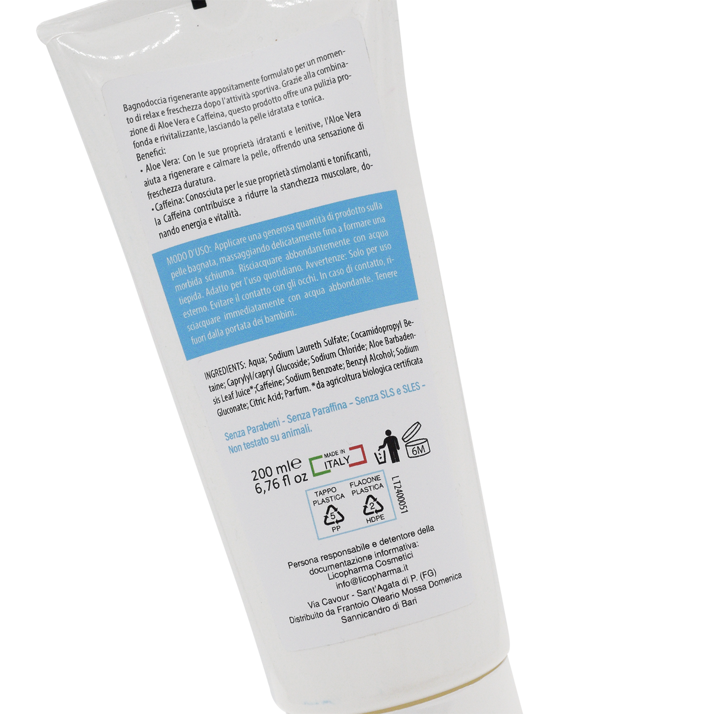 Bagnoschiuma Antibatterico Rigenerante Doposport Bio