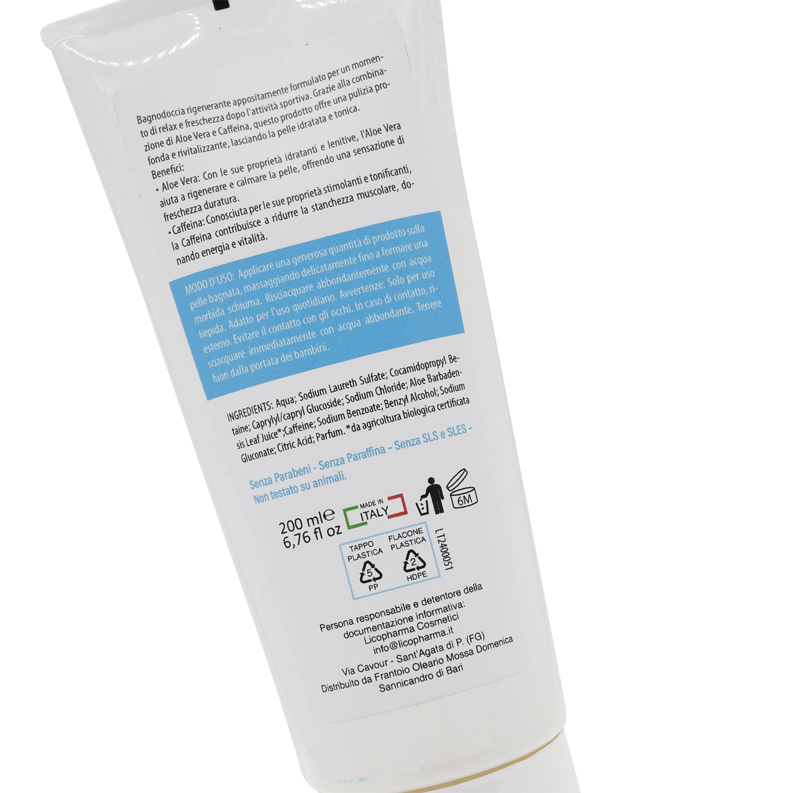Bagnoschiuma Antibatterico Rigenerante Doposport Bio