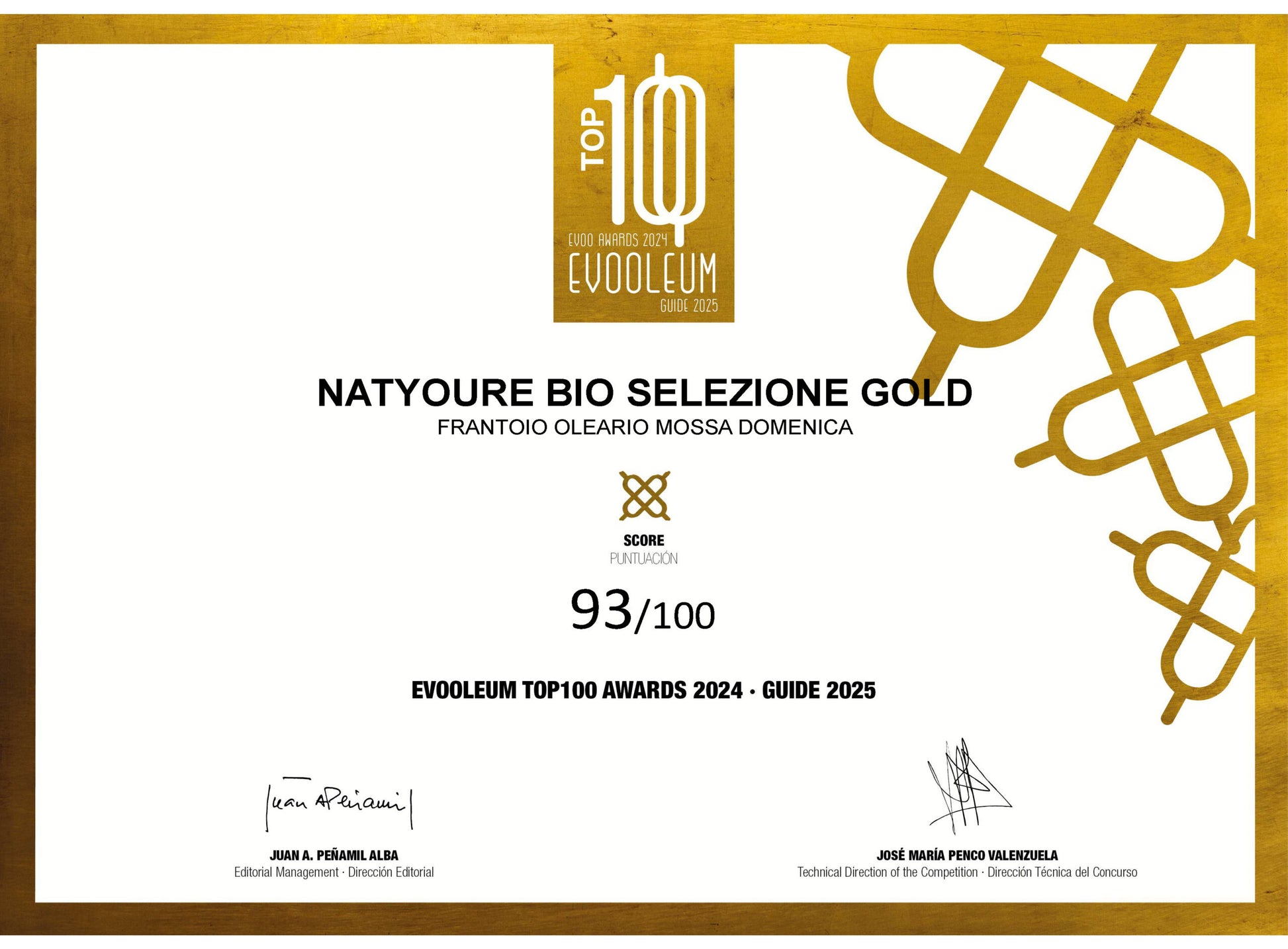 Olio Evo Bio Extravergine di Oliva Selezione GOLD