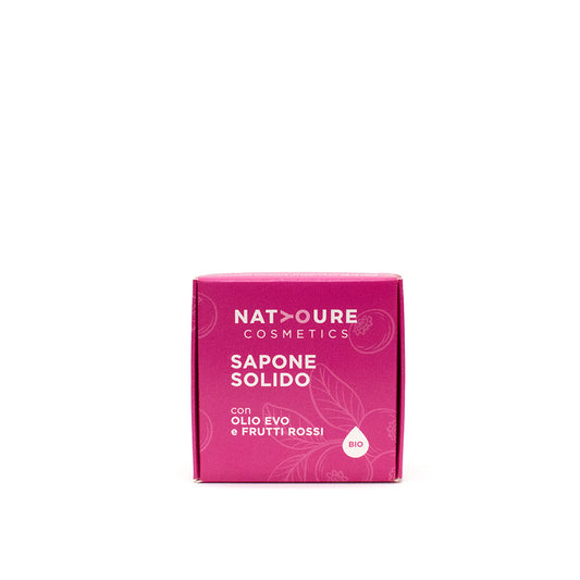 Sapone Solido Bio Olio Evo e Frutti Rossi
